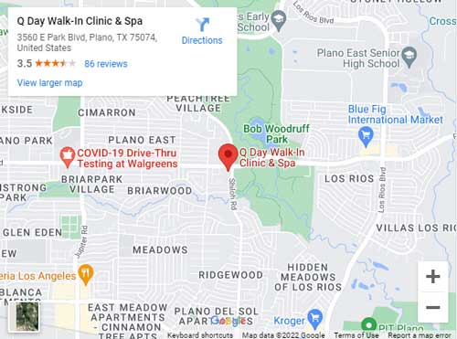 Get Directions to Q Day Walk-In Clinic, Primary Care in Plano, TX